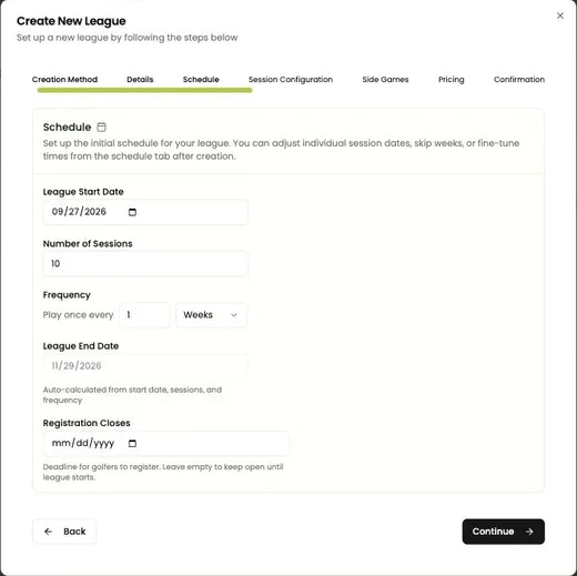 The Schedule step
